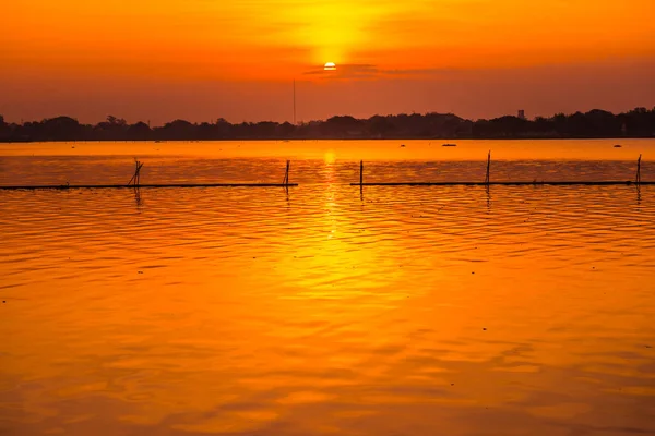 Lago Kwan Phayao Por Mañana Tailandia — Foto de Stock
