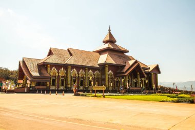 Prayodkhunpol 'deki güzel Tayland tarzı kilise Wiang Kalong Tapınağı, Tayland.