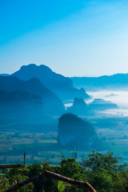 Phu Langka Ulusal Parkı, Tayland Güzel Dağ Manzarası.