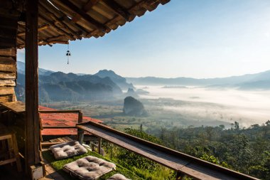Phu Langka Ulusal Parkı, Tayland Güzel Dağ Manzarası.
