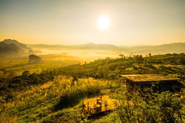 Phu Langka Ulusal Parkı, Tayland Güzel Dağ Manzarası.
