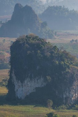 Phu Langka Ulusal Parkı, Tayland Güzel Dağ Manzarası.