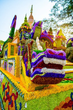 CHIANG MAI, THAILAND - 4 Şubat 2018: 42. Chiang Mai Çiçek Festivali, Tayland.