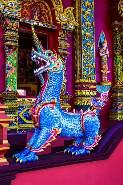 Himmapánská Zvířecí Socha Chrámu Prayodkhunpol Wiang Kalong Thajsko — Stock fotografie