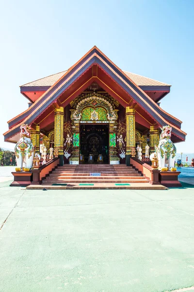 Hermosa Iglesia Estilo Tailandés Prayodkhunpol Wiang Kalong Templo Tailandia —  Fotos de Stock