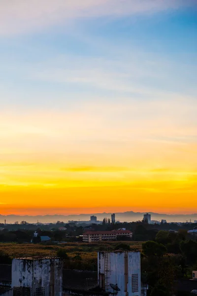 stock image Sunrise at Chiangmai city, Thailand.