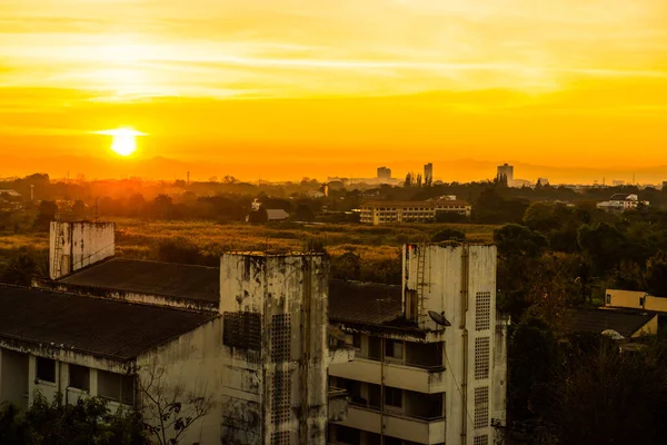 Východ Slunce Městě Chiangmai Thajsko — Stock fotografie