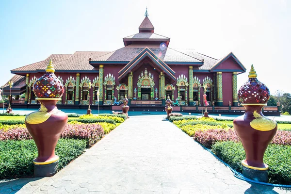 stock image Beautiful Thai church in Prayodkhunpol Wiang Kalong temple, Thailand.