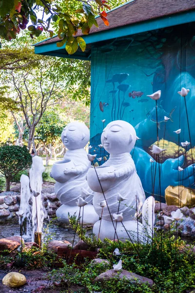 Stock image Monk statue in park, Thailand.