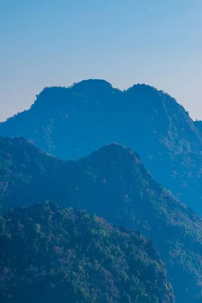 Bela Vista Para Montanha Parque Nacional Phu Langka Tailândia — Fotografia de Stock