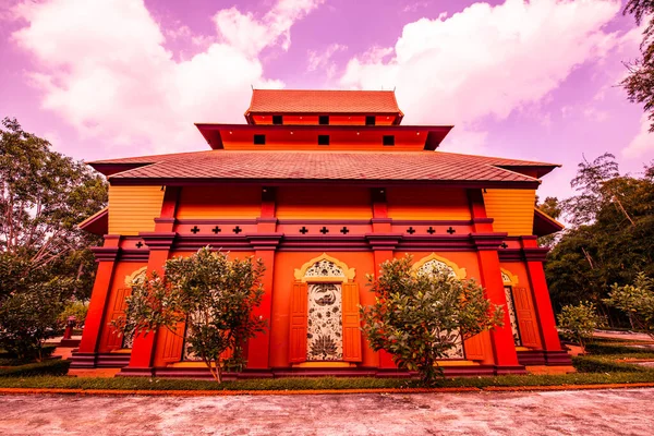 Schönes Gebäude Der Kulturstadt Wiangkalong Thailand — Stockfoto
