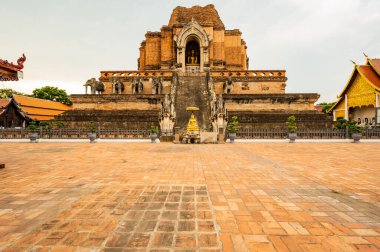 Ancient pagoda in Chedi Luang Varavihara temple, Chiang Mai province.