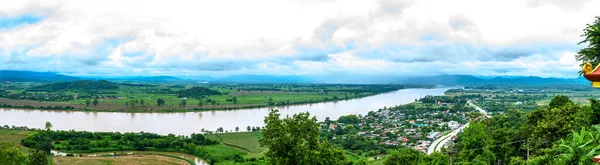 Panorama View Mekong River Chiang Saen District Chiang Rai Province — стокове фото
