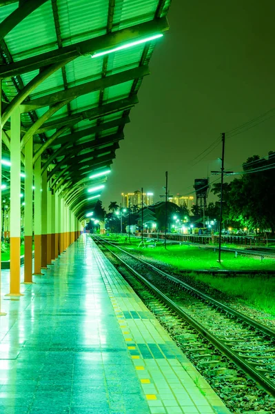Chiang Mai Järnvägsstation Kvällen Thailand — Stockfoto