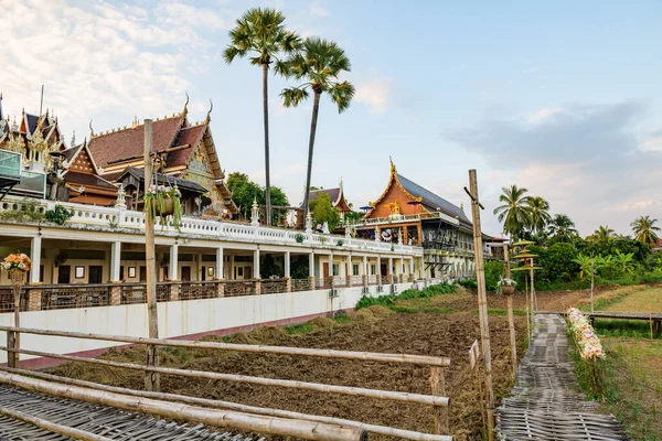 Nan Thailand November 2020 Landscape Thai Style Building Rice Fied — Photo