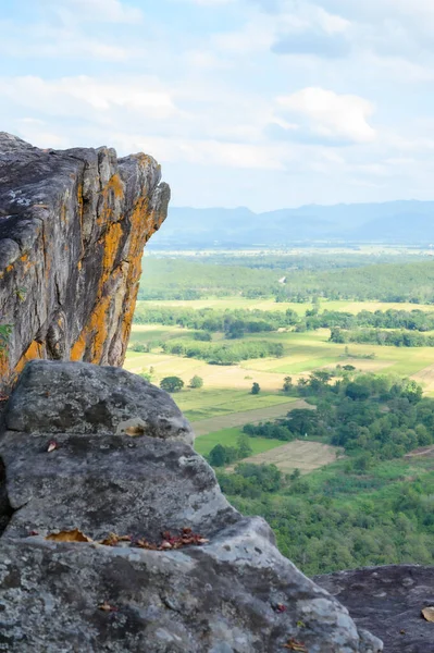 stock image Pha Hua Reua Cliff with Mountain View in Phayao Province, Thailand.