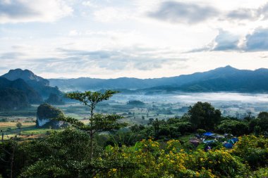 Phu Langka Ulusal Parkı, Tayland Güzel Dağ Manzarası.