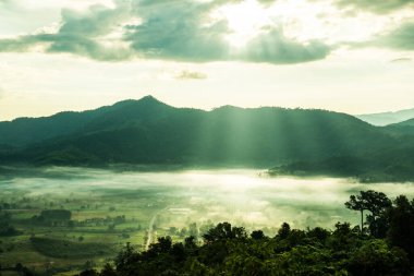 Phu Langka Ulusal Parkı, Tayland Güzel Dağ Manzarası.