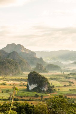 Phu Langka Ulusal Parkı, Tayland Güzel Dağ Manzarası.