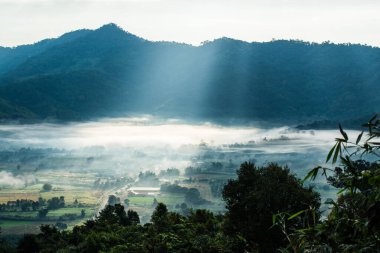Phu Langka Ulusal Parkı, Tayland Güzel Dağ Manzarası.