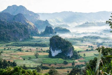 Phu Langka Ulusal Parkı, Tayland Güzel Dağ Manzarası.