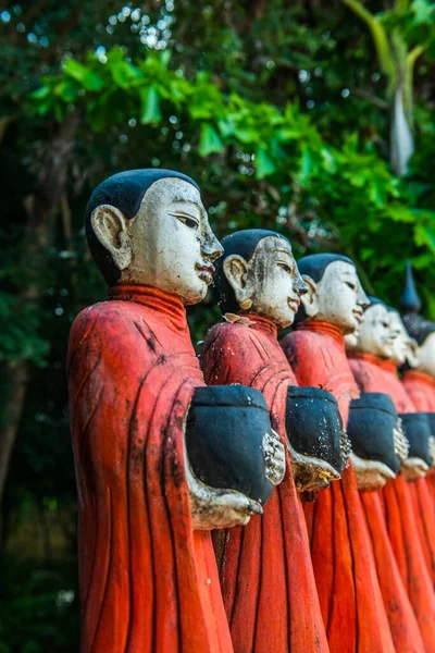 stock image Old monk statue, Thailand.