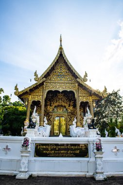 Watphadarabhirom tapınağının güzel manzarası, Tayland.