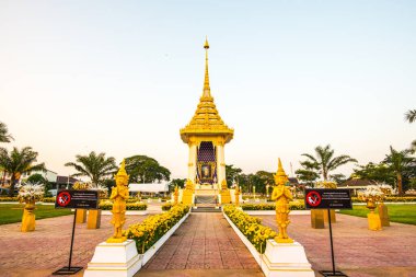 Tayland 'ın Phayao Eyaleti' ndeki Kraliyet Krematoryumu Replica.