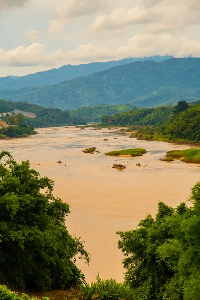 Přírodní Pohled Řeku Mekong Thajsko — Stock fotografie