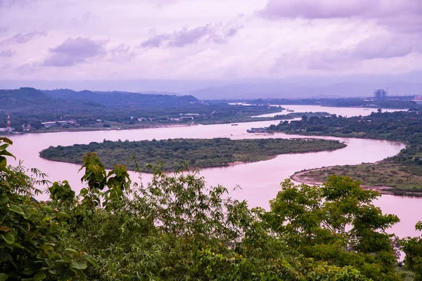 Pohled Shora Řeku Mekong Městě Chiang Saen Thajsko — Stock fotografie