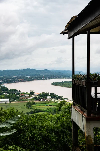 Top View Mekong River Chiang Saen City Ταϊλάνδη — Φωτογραφία Αρχείου