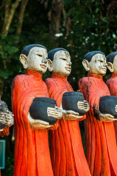 stock image Old monk statue, Thailand.