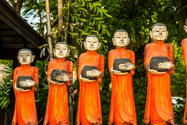 stock image Old monk statue, Thailand.