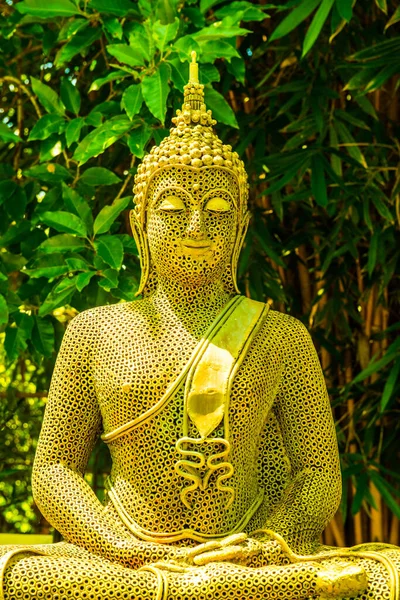 Estátua Buda Feita Noz Tailândia — Fotografia de Stock