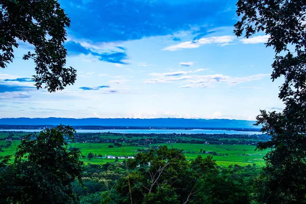 stock image Kwan Phayao view point in Analyo Thipayaram temple, Thailand.