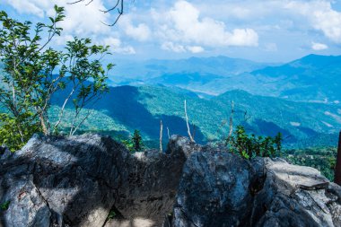 Tayland 'ın Chiangrai eyaletindeki Doi Pha Tang' da Dağ Manzarası.