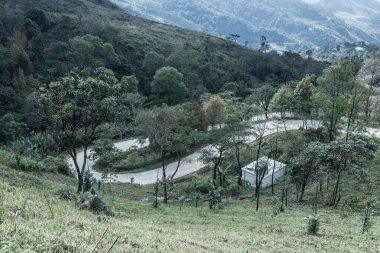 Tayland 'ın Chiangrai eyaletindeki Doi Pha Tang' da Dağ Manzarası.