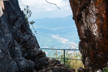 Chiangrai, Tayland 'da Doi Pha Tang' da Manzara Noktası.