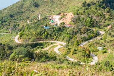 Tayland 'ın Chiangrai eyaletindeki Doi Pha Tang' da Dağ Manzarası.