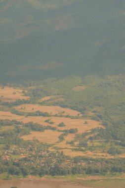 Chiangrai Eyaleti, Tayland 'da Doi Pha Tang' da Top View.