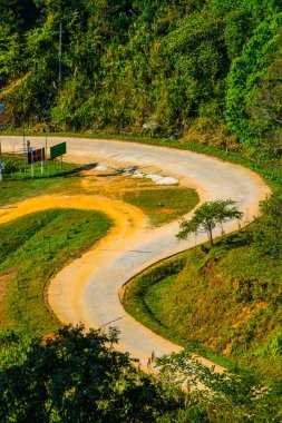 Chiangrai, Tayland 'da Doi Pha Tang yolu..