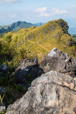 Tayland 'ın Chiangrai eyaletindeki Doi Pha Tang' da Dağ Manzarası.