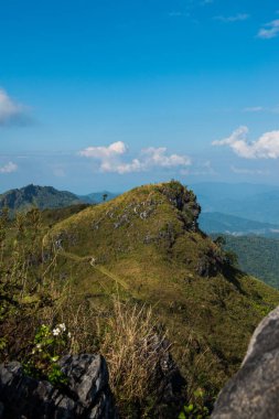 Tayland 'ın Chiangrai eyaletindeki Doi Pha Tang' da Dağ Manzarası.