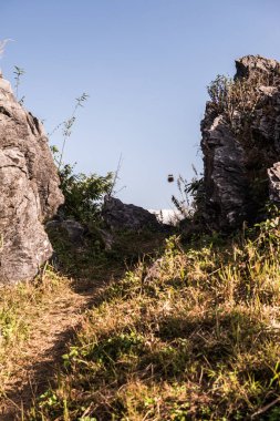 Chiangrai, Tayland 'da Doi Pha Tang' da Manzara Noktası.