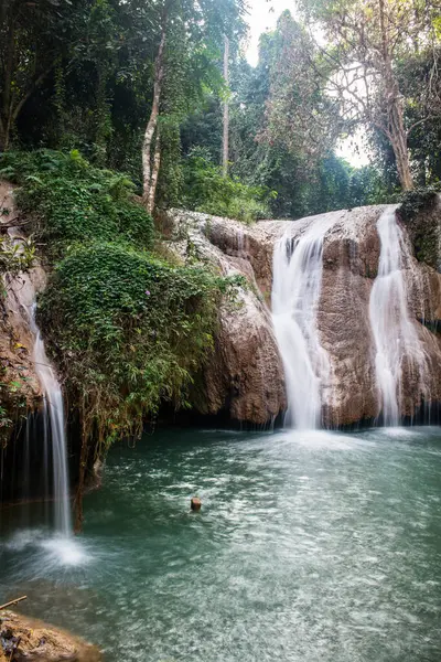 stock image Than Sawan Waterfall in Doi Phu Nang National Park, Thailand.