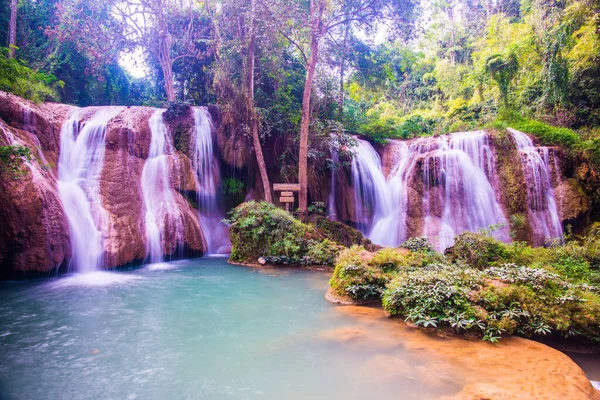 Sawan Waterfall Doi Phu Nang National Park Thailand — Zdjęcie stockowe