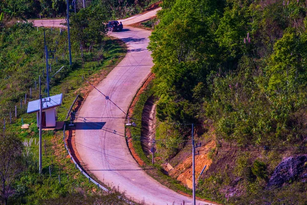 Estrada Para Doi Pha Tang Província Chiangrai Tailândia — Fotografia de Stock