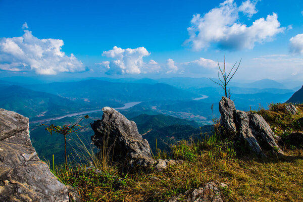 Top View at Doi Pha Tang in Chiangrai Province, Thailand.