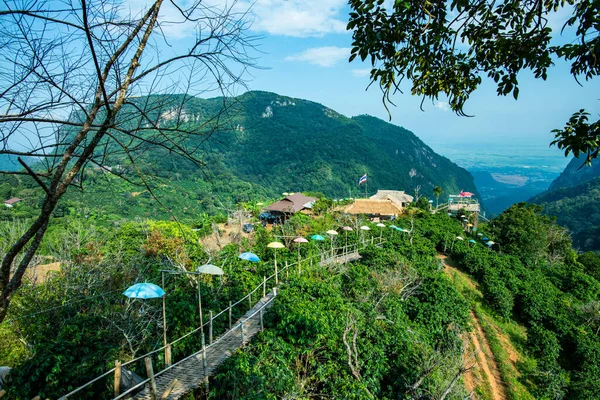 Bamboo Bridge Mountain View Pha Village Chiang Rai Province — 图库照片