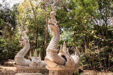 Thai Style Buddism Stair at Wat Luang Khun Win, Chiangmai Province.